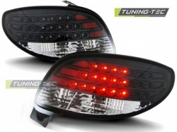 Tuning-Tec zadní čirá LED světla Black - Peugeot 206 Hatchback