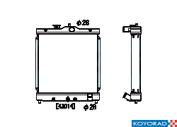 Koyo hliníkový chladič V-series - Honda Civic SOHC (92 - 00)