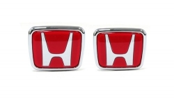 Červená loga Honda JDM style Type-R - Honda červené logo přední a zadní