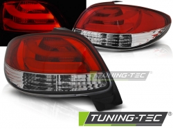 Tuning-Tec zadní čirá LED Bar světla Red White - Peugeot 206 Hatchback