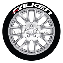 Tirestickers nálepky na pneumatiky - FALKEN (red dash)