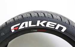 Tirestickers nálepky na pneumatiky - FALKEN (red dash)