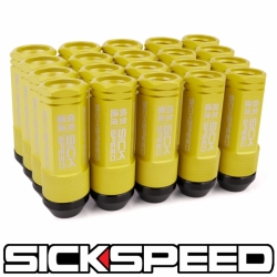 Sickspeed 3-dílné kolové matice 50mm - žluté