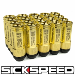Sickspeed 3-dílné kolové matice 50mm - 24k zlaté