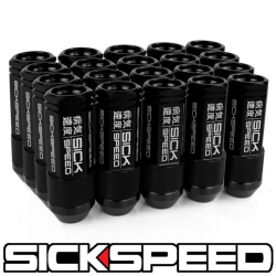 Sickspeed 3-dílné kolové matice 50mm - černé