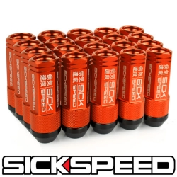 Sickspeed 3-dílné kolové matice 50mm - oranžové