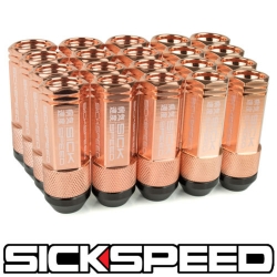 Sickspeed 3-dílné kolové matice 50mm - růžovozlaté