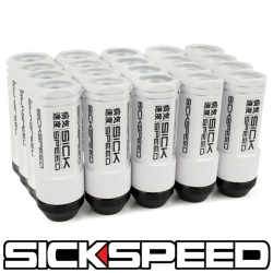 Sickspeed 3-dílné kolové matice 50mm (středová část) 20ks - bílé