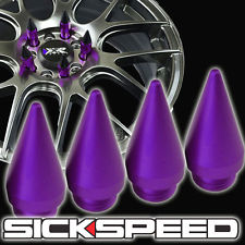 Sickspeed ozdobné hroty na kolové matice Sickspeed - sada 4ks, barva fialová