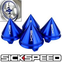 Sickspeed ozdobné hroty / středové krytky na kola- modré