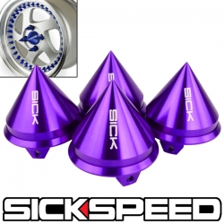 Sickspeed ozdobné hroty / středové krytky na kola - fialové