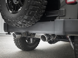 aFe axleback výfuk Rebel Series Polished - Jeep Wrangler