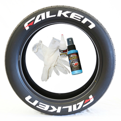 Tirestickers nálepky na pneumatiky - FALKEN (red dash)